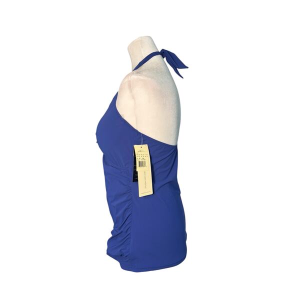Profile by Gottex Women's Twist Front Halter V-Neck Tankini Top Swim Size 16 - Picture 2 of 8